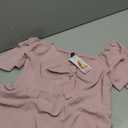 PRETTYGARDEN Summer Dress for Women 2026 Casual Short Sleeve Bow Tie V Neck Ruffle Midi Flowy Dresses (Large, Light Pink)