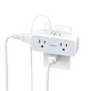 Surge Protector Outlet Extender, TESSAN Multi Plug Splitter with 4 Electrical Outlets 3 USB Ports(1 USB C), Multiple Plug Mini Wall Expander for Home Bathroom Office Dorm Room Essentials
