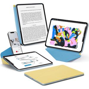 MOFT Dynamic Folio Case for iPad mini 7 A17 Pro 2024 & iPad mini 6th A15 2021, 8.3 Inch Silm Magnetic Stand Case with 20+ Viewing Angles, Auto Wake/Sleep, Ultra Thin, Panna Cotta x Faded Jeans