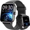 Smart Watches for Men Women, 1.8" Screen Activity Tracker, Heart Rate/Sleep/SpO2 Monitor, Make/Answer Calls, IP68 Waterproof Smartwatch for iPhone & Android, 101+ Sport Modes Fitness Reloj Inteligente (Black)