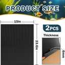 2 Packs 23.6 x 15 Inch Aquarium Fish Tank Leveling Pad, 6mm Thick Foam Fish Tank Mat Non-Slip Neoprene Foam Shockproof Easy Cut for Water Stable Floor Protection Black