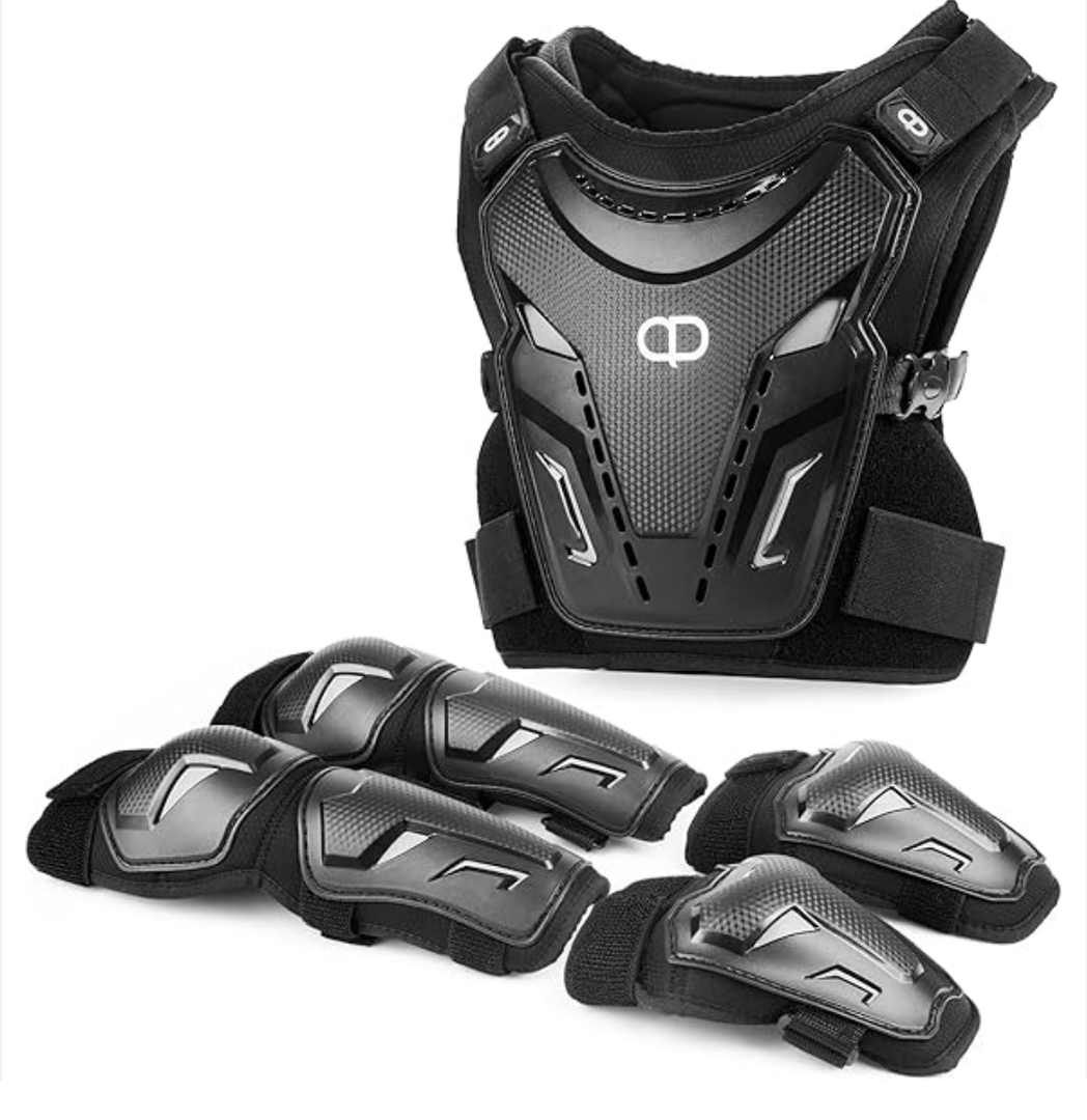 Off Road Bicycle Equipment, Youth Motorcycle Riding Protective Equipment, Off-Road Motorcycle Armor Set, Boys and Girls, Mountain Bike Riding Chest Protector