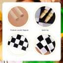 3 x 2pcs 8x11 Inch Checkered Flags, Black and White Checkered Racing Stick Flag with Spear Top Reusable Flag for Kids Birthday Theme Party Sport Events Decorations Supplies