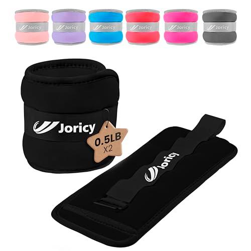 Ankle Weights, Wrist Leg Arm Weights for Women Men Kids with Adjustable Straps, Strength Training Weighted for Yoga, Jogging, Running, Walking, Fitness, Gym Workout - 1LBS Pair (0.5 LB Each Weight),
