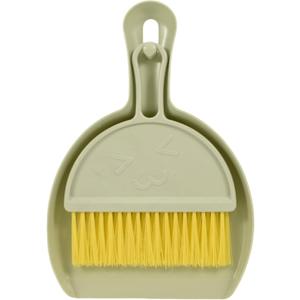 3 x Shaloxar Small Broom and Dustpan Set,mini Compact Portable, for Home, Sofas, Kitchen countertops, Storage Shelves, Office desks, bathrooms, and pet Areas (Green)