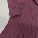 Women Casual Loose Soft Crewneck Short Sleeve Pockets Swing T-Shirt Dress (Medium, Round Hem Maroon)