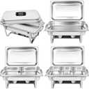 Chafing Dishes for Buffet [Set of 2/4] Stainless Steel Food Warmers for Parties 9QT Chafers and Buffet Warmers Sets Commercial Catering Chafers for Event Party