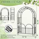 7FT Garden Arch Arbor Heavy Duty Metal Arbour Archway Garden Arch Trellis for Climbing Plants Outdoor