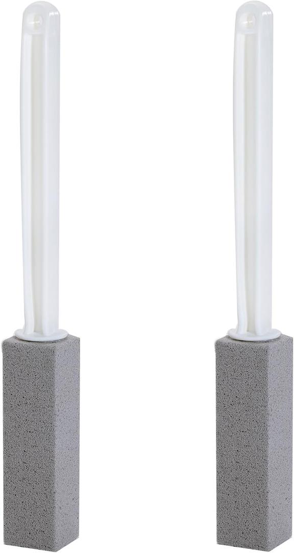2 Packs Pumice Cleaning Stone with Extra Long Handle, Pumice Stone for Toilet Bowl Cleaning for Cleaning Toilets, Bathtubs, Grills, Swimming Pools, Sinks