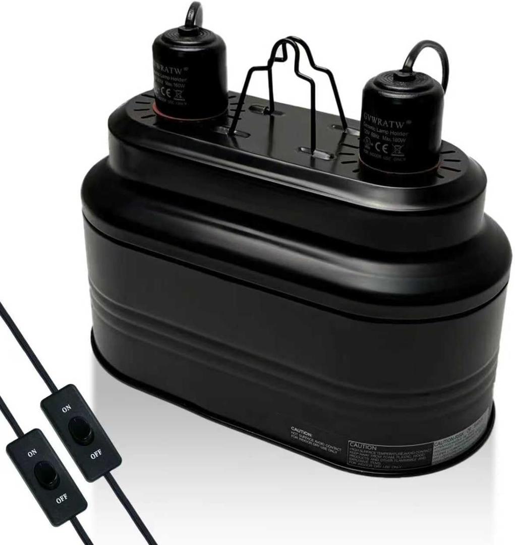 Reptile lamp, Maximum 160W Each Reptile hot lamp Comes with a Separate Switch, Suitable for Lizards, Turtles, Snakes, and Amphibians.