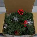 6FT Christmas Garland with Lights Battery Operated Lighted Christmas Garland with Pine Cones Red Beries,Twinkle Snowflake& Tree Mixed LED Lights Mantle Xmas Christmas Decoration Indoor Outdoor