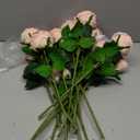 Giegxin 20 Pcs Real Touch Peonies Austin Roses Artificial Flowers, Faux Look Real Long Stems Fake Flower with Big Blooms for Christmas Valentines Wedding Party DIY Arrangement Home Decor(Pink)