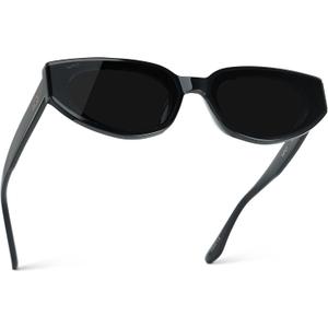 WearMe Pro - Womens Narrow Cat-Eye Sunglasses: Acetate Frame and Anti-Reflective Lenses