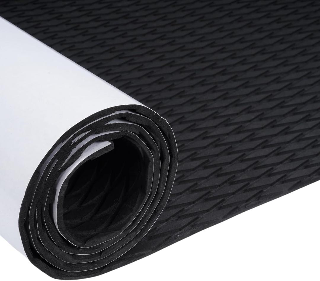 MYOYAY Boat Flooring EVA Foam, Self-Adhesive Decking Marine Sheet Mat,Non-Slip Boat Carpet Traction Pad, for Fishing Boat Kayak Yacht 86.6'' × 23.6''