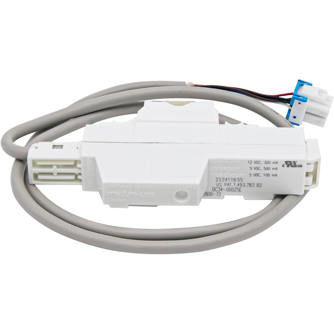 DC34-00025E,DC34-00025A, DC34-00025C Washer Door Lock Switch Compatible with Samsung Washer Replaces AP6037187, PS11771585,4546106, AP6225255, PS12072637, EAP12072637