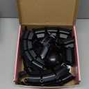 Fit Hoop Weighted Hula Pilates Circles, 32 Detachable Parts & 65-Inch Plus-Size Fit, Weight Loss Fitness Gear, Quiet Home Workout Tool (BLACK)