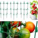 18 Inch-4 Pack Adjustable Tomato Cages, 3 Adjustable Rings Plant Support Garden Trellis for Tomatoes, Cucumbers, Vegetables, Flowers, Roses & Climbing Vines