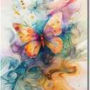 TFIAVSIN Abstract Paint by Numbers for Adults DIY Paint by Number Kits on Canvas Butterfly Painting by Numbers with Brushes Canvas Gifts Art Crafts for Home Walls 16"x20"(Frameless)