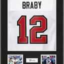 Aluminum Jersey Frame Display Case 1 Pack, Lightweight & Durable Metal Jersey Frame with Mat, Pinboard, Shatterproof Plexiglass & Hanging Kit for Football Baseball Basketball Soccer Hockey Shirt