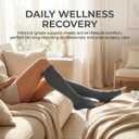 MGANG 20-30 mmHg Compression Stocking for Men and Women, Medical Compression Socks, Knee High Length, Open Toe, for DVT, Varicose Veins, Relief Shin Splints, Edema, Gray Small