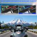 Universal Motorcycle Mirrors for Handlebars, Motorcycle Side Mirrors Handle Mount Bar End Mirror, Motor Mirrors Fit for Scooter, ATV, Dirt Bike, Cruiser, E-bike, Snowmobile