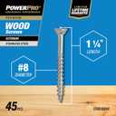 Power Pro Premium 305 Stainless Steel Wood Screws (#8 x 1-1/4") - 45pc (Silver)