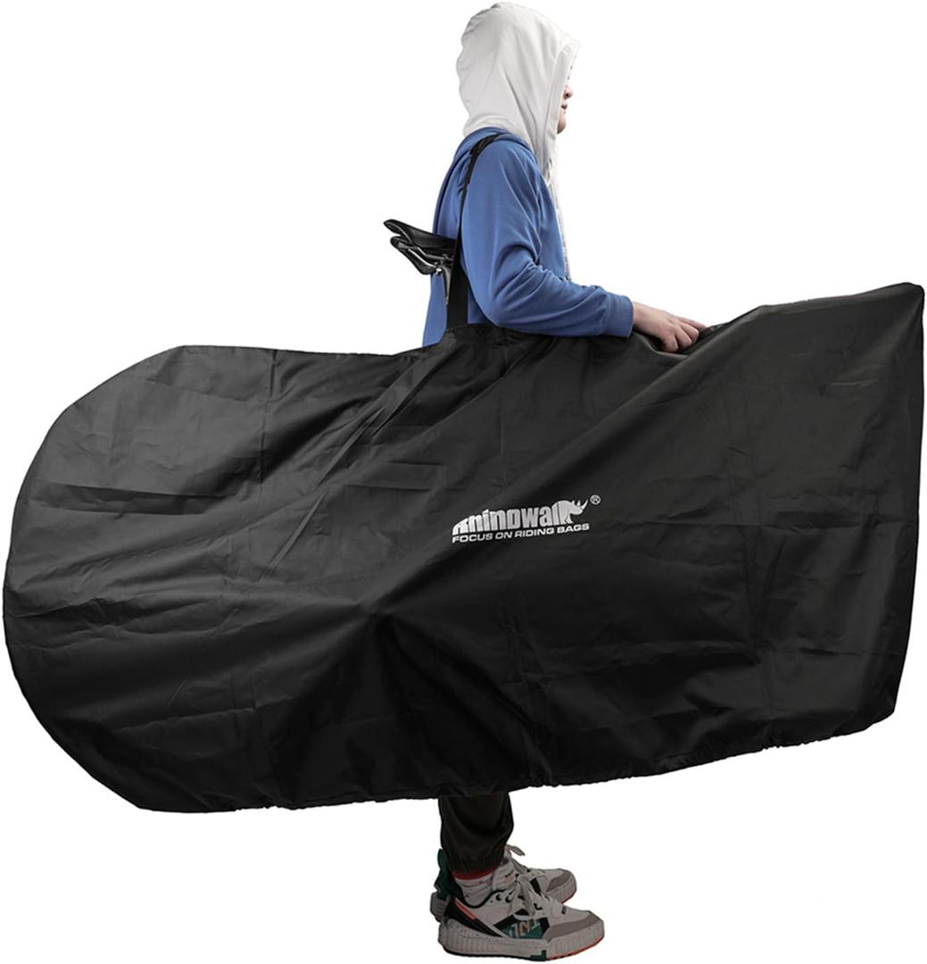 Lightweight Bike Storage Bag Bike Transport Bag for 27.5inch MTB 700C Road Bike Bike Cover (Black)