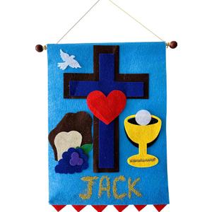 Westmon Works First Communion Banner Kit for Boys or Girls Catholic Craft Pack Pew Decoration Set