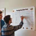 3 x 2Pcs Jumbo Christmas Word Search Poster, Giant 2 * 3FT Wall Game, 50 Words Fun Holiday Activity Poster, Family Holiday Party Activity for Thanksgiving and Christmas