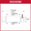 Wheel Accessories Parts 2 Pcs Hub Centric Wheel Spacers 8 on 170mm 2" Thick M14 x 1.5 Thread Stud 124.9mm Hub Fits 2003+ Ford F250 F350 Super Duty Single Rear Wheel | 03-05 Dually Rear Wheel Front