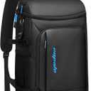 Capolo 36/45 Cans Cooler Backpack Insulated Waterproof for Women Men Lunch Backpack Coolers Leak Proof Soft Cooler Bags (Deep Black Leather)