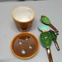 Stocking Stuffers for Women Christmas Gifts for Mom Housewarming Gift New Home Mothers Day Gifts Ceramic Cactus Measuring Cups and Spoons Set Organizer Cute 4 Size Measuring Spoons Set for Kitchen