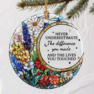 Christmas Ornaments, Going Away, Goodbye, Farewell Gifts for Coworkers - Retirement, Coworker Leaving Gifts for Women, Men - Leaving Job, Moving Away Presents for Friends, Boss, Work Bestie - Design J