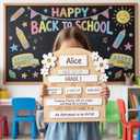 Junkin My First Day of School Sign 12 x 10 Inch Wooden First and Last Day of School Board with Marker Reusable Back to Class Chalkboard for Preschool Kindergarten