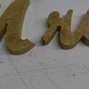 Mr and Mrs Signs Wedding Table Decorations, Wooden Freestanding Letters for Photo Props, Rustic Decoration, Anniversary Shower Gift (Golden)