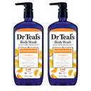 Dr Teal's Body Wash with Pure Epsom Salt, Glow & Radiance with Vitamin C & Citrus Essential Oils, 24oz (Pack of 4)