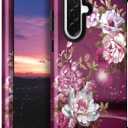 Hocase for Samsung Galaxy A57 5G Case, Burgundy Flowers