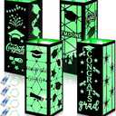 Feifeiya 4 Pcs 2025 Graduation Table Centerpieces Boxes 2025 Graduation Table Lanterns with LED String Lights for Congrats Grad College Party Supplies, 10.63 x 3.94 Inches(Blue)