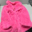 TOPONSKY Womens Winter Warm Lapel Faux Fur With Inner Lining & Buttons Coats Small Ce Rose