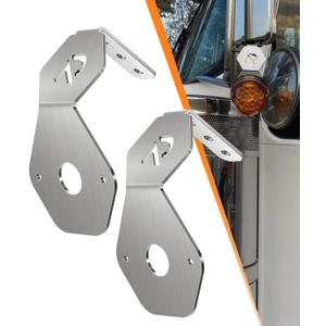 Watermelon Lights Mirror Turn Signal Mounting Bracket Angled Holder - Stainless Steel - 2PCS