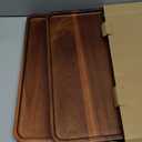 2 PCS Solid Acacia Wood Serving Trays 16 * 12 inch Rectangular Wooden Serving Platters Natural Wooden Boards for Bar Coffee Party (Brown)