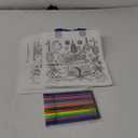 HOWAF 12pcs Ramadan Coloring Goodie Bags with Paint Pens for Kids, Eid Ramadan Mubarak Coloring Candy Bags Ramadan Kareem Coloring Gift Bags, Ramadan Kareem Reusable Canvas Bag Party Favors Coloring
