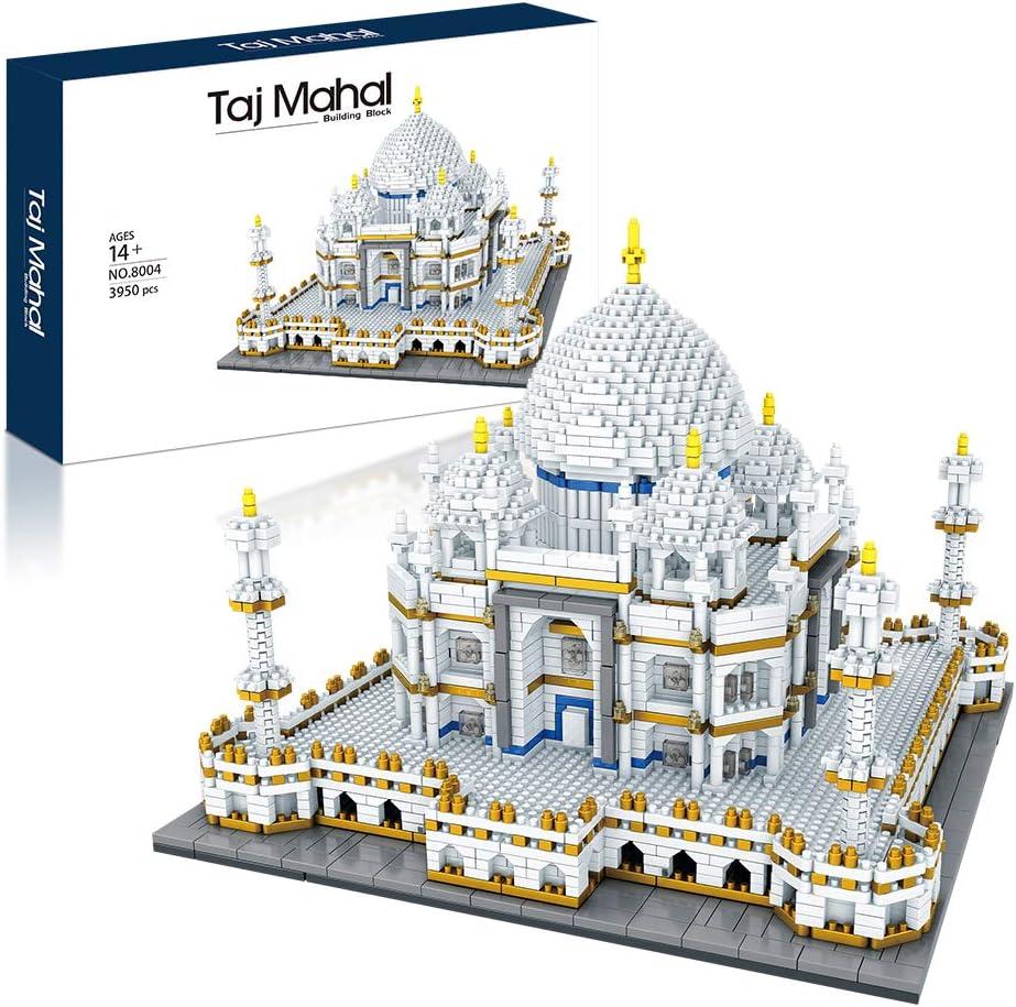 Architecture Collection: Taj Mahal 3950 pcs Building Set Model Kit and Gift for Adults and Kids,Micro Block