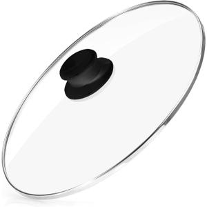 Oval Glass Lid for 7-Quart Black Replacement for Rival SCV700SS, SCV-700SS, SCV700-B, SCCPVP700-S