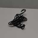 12 Pack 4-1/2 Inch S Hooks, Large Vinyl Coated Closet Hooks Non Slip Heavy Duty for Hanging, Steel Metal Black Rubber Coated for Jeans Plants Clothes Pot Pan Cups Towel