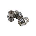 LED Holder, 5mm Light Emitting Diode Bezel for Panel Mount Display Socket Base, 50 pcs Silver Color Thread Mount Size 8mm
