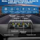 Trailer Tire Pressure Monitoring System, Solar-Powered Tire Pressure Monitor for RV, TPMS with 6 Sensors & 6 Alarm Modes, Auto On/Off, Real-Time Pressure & Temp Monitor for RV/Truck/Trailer(0-144 PSI)