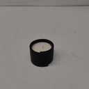 Minimalist Black Tealight Candle Holder with White Wax Candle – Decorative Modern Design with Center Split Detail – Ideal for Home, Spa, or Gift Use