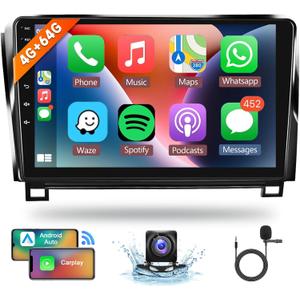 4G+64G 8 Core Android Car Stereo Radio for Toyota Sequoia 2008-2019/Toyota Tundra 2007-2013,Car Radio Wireless CarPlay Android Auto,10.1 IPS Touch Screen,WiFi, GPS, FM/RDS, Bluetooth, Rear Camera