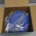 Silent Basketball Size 7 (29.5")  Grooved Airless Foam Indoor Basketball for Quiet Dribbling and Indoor Training, Pro PU Material  Achieve Real Feel Higher Bounce Quieter (Blue)